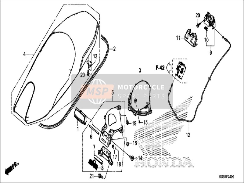 Honda NSS300A 2019 Seat for a 2019 Honda NSS300A